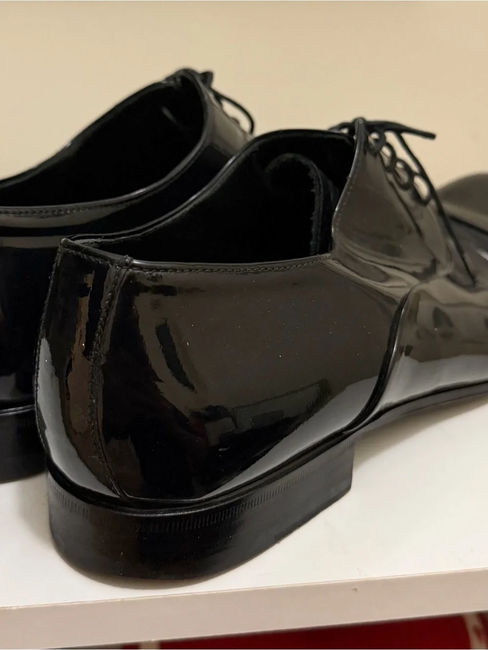 Giorgio Armani Men's Black Leather Lace-Up Oxford Dress Shoes Size 43/10 Italy